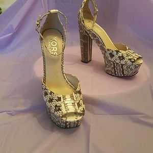 Snake Skin Platform Shoes.